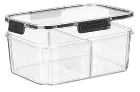 Indelis maistui Leknes Airtight 10465, 2 l, 24 cm x 16.5 cm, skaidri sp./juoda sp.