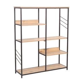 Pastatoma lentyna Home4you Dimitra, ruda sp./juoda sp., 124 cm x 100 cm x 30 cm