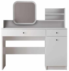 Kosmetinis staliukas Kalune Design Harmony 2 Square, balta sp., 135 cm x 124 cm x 40 cm