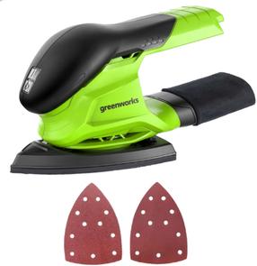 Akumulatora trīsstūrveida slīpmašīna Greenworks G24FINSND, 24 V