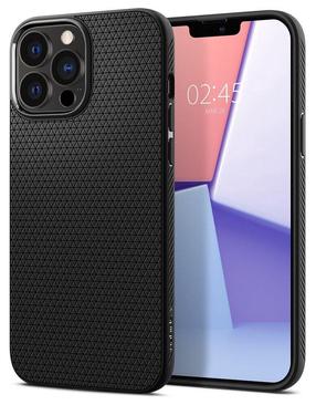 Telefona vāciņš Spigen Liquid Air, melna krās., Apple