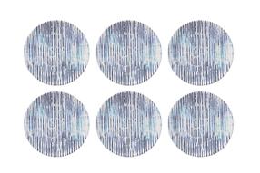Lėkščių rinkinys desertinė Hermia Lines, 19.3 cm x 19.3 cm x 2 cm, mėlyna sp./balta sp.