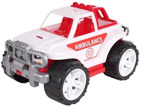Rotaļu ātrās palīdzības automašīna Technok Ambulance SUV 4982, balta krās./sarkana krās.