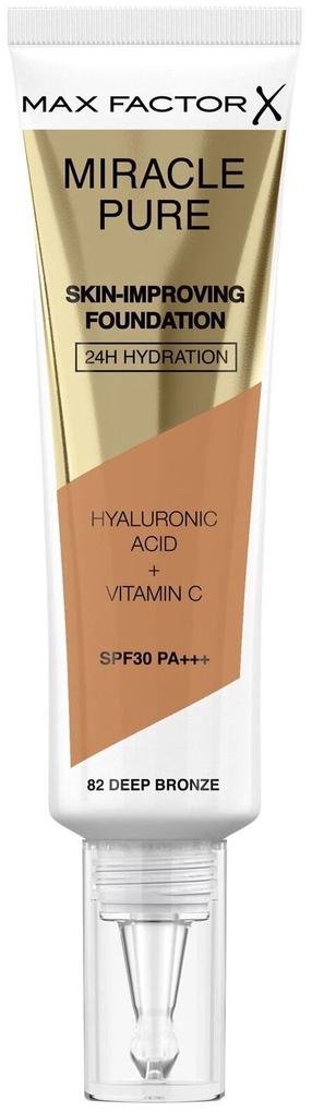 Šķidrā grima bāze Max Factor Miracle Pure Skin Improving, SPF 30, 82 deep bronze, 30 ml