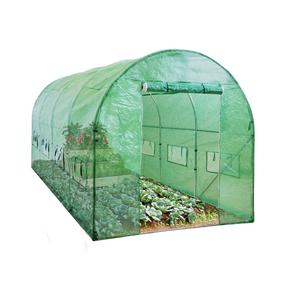 Арочная теплица с форточками, полиэтилен, 4 x 2.5 м, зеленый цв.