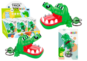 Raktų pakabukas, krokodilas Lean Toys Trick, 7 cm, žalia sp.