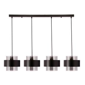 Lampa griesti Candellux Lighting Spiega 34-47182, E27, 4 x 60 W, pelēka krās. / melna krās.