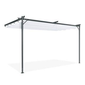 Pavėsinė Pergola Sprint Wall, 390 x 228 cm, antracito sp./balta sp.