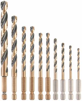 Grąžtų komplektas Dewalt DT20620, medienai/metalas/plienui, hss, hex, 3 mm x 22.1 cm