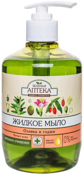 Skystas muilas Green Pharmacy Olive & Goji, 460 ml