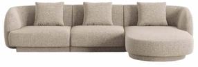 Kampinė sofa Cosmopolitan Design Tulum Eden 4, tamsaus smėlio spalva, dešininė, 156 x 255 cm x 70 cm
