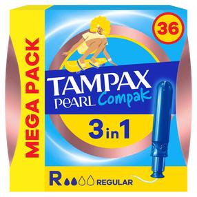 Higieniniai tamponai Tampax Compak Pearl, Regular, 36 vnt.