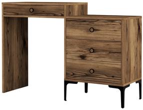 Kosmetinis staliukas Kalune Design Lizbon 553, riešuto sp., 84.7 cm x 124 cm x 40 cm
