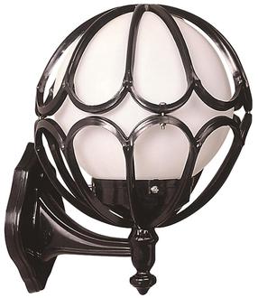 Āra sienas lampa Opviq BAP-68081-BSY-M6-OP, 60W, E27, IP65, melna krās., 28 cm x 34 cm