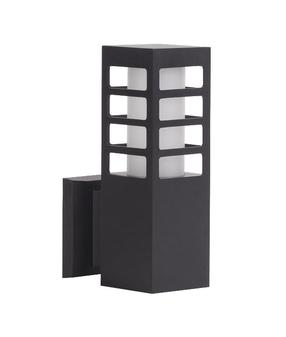 Āra sienas lampa Su-Ma Rado III, 18W, E27, IP54, melna krās., 8 cm x 25 cm