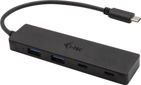 USB sadalītājs i-Tec USB-C Metal HUB, melna krās.