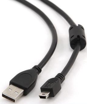 Laidas Gembird Mini USB male, USB 2.0 A male, 1.8 m, juoda sp.