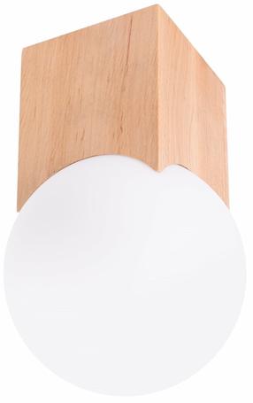 Valgusti lagi Sollux Solis, G9, 1 x 8 W, valge v. / puidu v.
