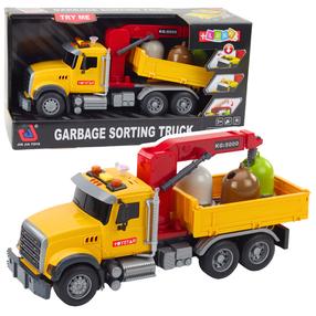 Rotaļlietu atkritumu vedējs Lean Toys Sorting, sarkana krās./dzeltena krās.