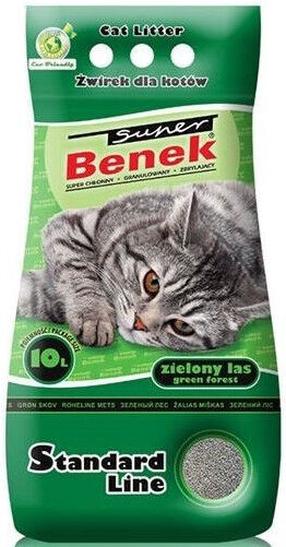 Kačių kraikas Super Benek Standard Line Green Forest, bentonitas, 10 l