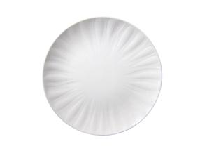 Šķīvīši pusdienu Domoletti Floral, Ø 26.4 cm, balta krās.