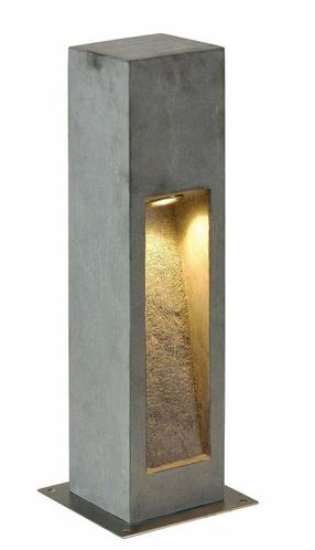 Brīvi stāvošs āra gaismeklis SLV Arrock Stone, 9W, LED, IP55, pelēka krās., 17 cm x 50 cm