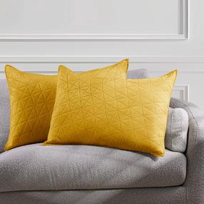 Dekoratyvinės pagalvėlės užvalkalas Restilo Laila, garstyčių, 50 cm x 70 cm, 2 vnt.