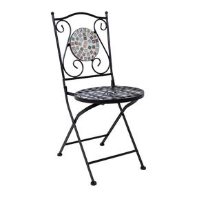 Lauko kėdė Home4you Checker 40103, juoda sp., 51 cm x 38 cm x 88 cm