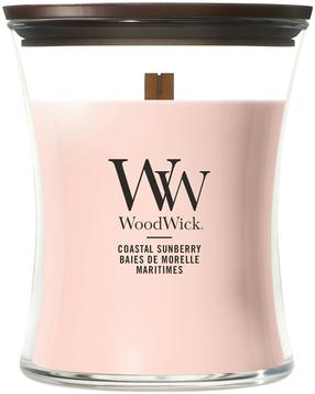 Küünal, lõhna WoodWick Coastal Sunberry, 50 - 65 h, 275 g, roosa v.