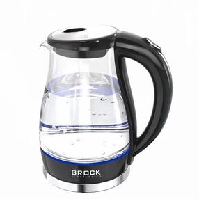 Электрический чайник Brock WK 2407, 1.8 л, прозрачный цв./черный цв.