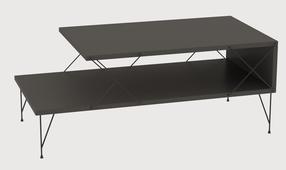 Kavos staliukas Kalune Design Loire, antracito sp., 100 cm x 50 cm x 40 cm