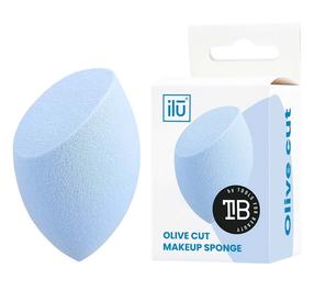 Косметическая губка Ilu Olive Cut 6214-01121, 6.5 см, синий цв.