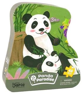 Pusle Playful Mario Panda Paradise, 50 cm x 34 cm, 48 tk, valge v./must v./roheline v.