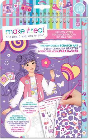 Raižymo rinkinys Make It Real Fashion Design Groovy Vibes, įvairių spalvų