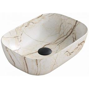 Vonios praustuvas Mexen Rita, keramika, 45.5 cm x 32.5 cm x 13.5 cm, smėlio sp.