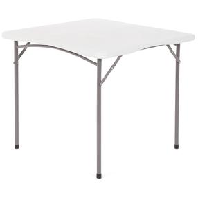 Lauko stalas Catering, balta sp./pilka sp., 88 cm x 88 cm x 74 cm