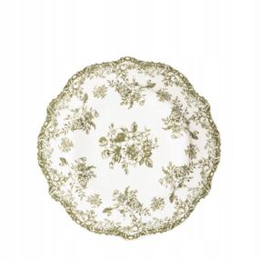 Lėkštė desertinė Homla Lourry, 19 cm x 19 cm, balta sp./žalia sp.
