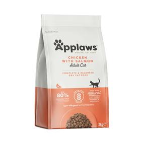 Sausā kaķu barība Applaws Adult, vistas gaļa/lasis, 2 kg