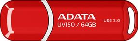 USB atmintinė Adata DashDrive UV150, raudona sp., 64 GB