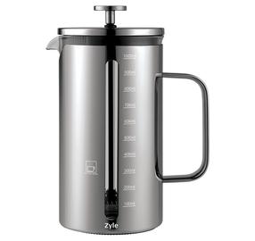  Kafijas kanna French Press Zyle ZY611CF, 1 l, sudraba krās.