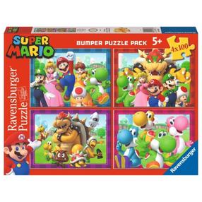 Dėlionė 4in1 Ravensburger Super Mario Time For Mario, 26 cm x 36 cm, 400 vnt.