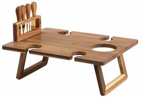 Servēšanas paplāte Homla Fresca, 43 cm x 16 cm, 33 cm, Brūna krās.