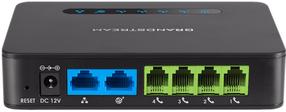 Adapteris Grandstream Analog to VoIP Telephone HT814 RJ-11, RJ-45, juoda sp.