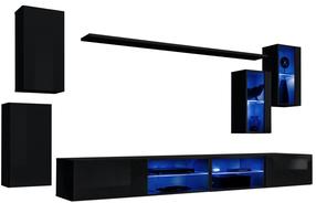 Sekcija ASM Switch XXV, juoda sp., 280 cm x 40 cm x 150 cm