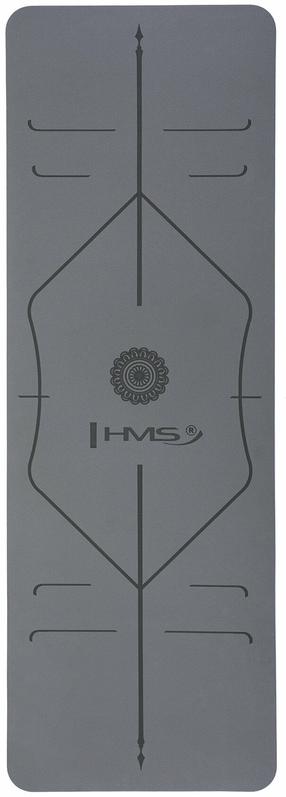 Kilimėlis fitnesui ir jogai HMS YM10, pilka sp., 182 cm x 61 cm x 0.8 cm