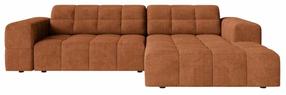 Kampinė sofa Cosmopolitan Design Chicago Eden 10, brick red s., dešininė, 167 x 234 cm x 78 cm