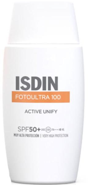 Līdzeklis iedeguma kopšanai sejai Isdin Photo Ultra 100 Active Unify SPF50+, 50 ml