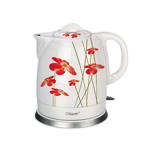 Elektriskā tējkanna Maestro MR-066-RED FLOWERS, 1.5 l, balta krās.