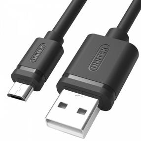 Laidas Unitek, Micro USB type B/USB, juoda sp.