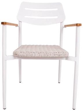 Lauko kėdė Home4you Wales, ruda sp./smėlio ruda sp., 60 cm x 56 cm x 82 cm